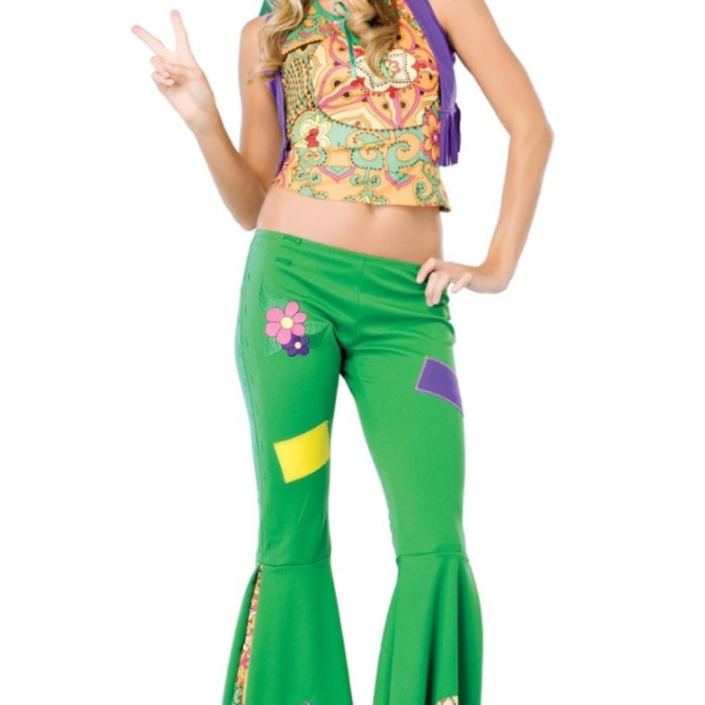 Leg Avenue Sexy Woman’s Hippie Costume Size Large Halloween Festival Party 70s